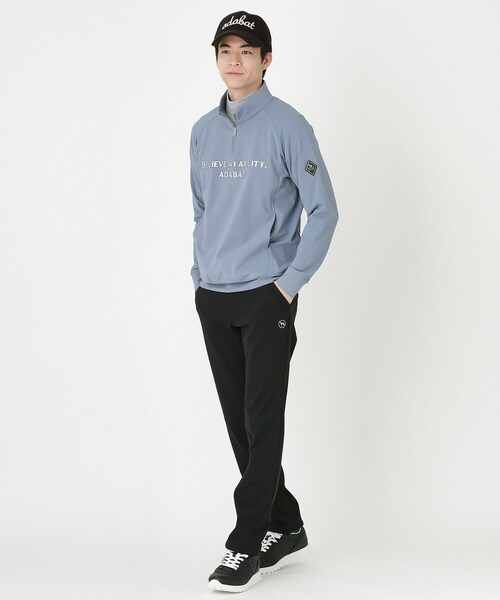 adabat(アダバット)の「ダンボールハーフジッププルオーバー(Tシャツ/カットソー・メンズ・サックスブルー/ネイビー・50/48/46)」の8枚目の写真