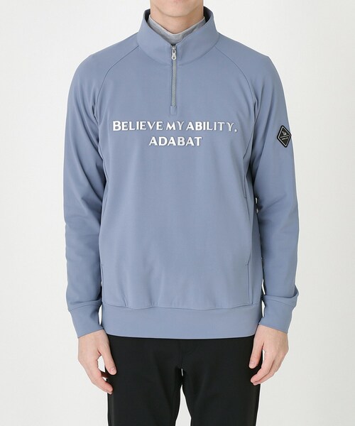 adabat(アダバット)の「ダンボールハーフジッププルオーバー(Tシャツ/カットソー・メンズ・サックスブルー/ネイビー・50/48/46)」の11枚目の写真