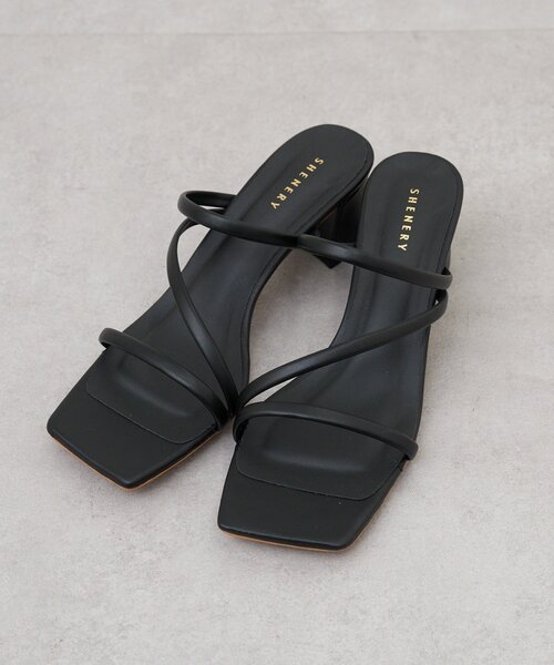 SHENERY（シーナリー）の「ストラップヒールサンダル（サンダル・レディース・ベージュ/ブラック・36/38/37）」の2枚目の写真