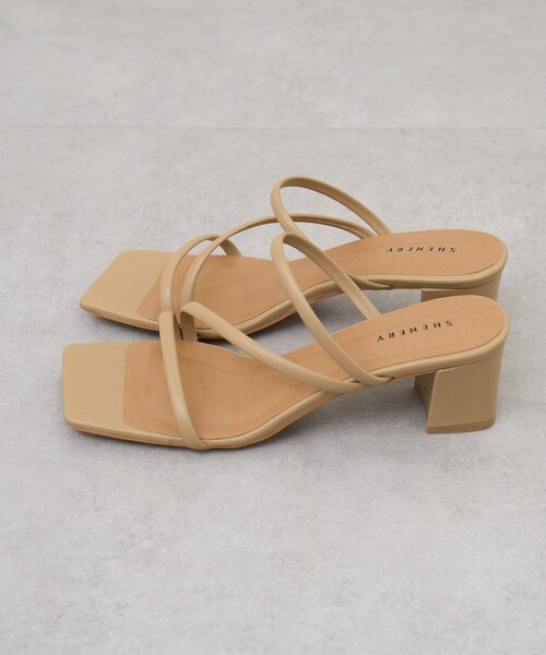 SHENERY（シーナリー）の「ストラップヒールサンダル（サンダル・レディース・ベージュ/ブラック・36/38/37）」の5枚目の写真