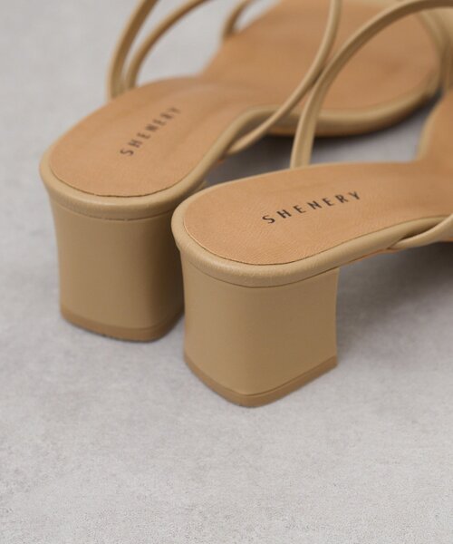 SHENERY（シーナリー）の「ストラップヒールサンダル（サンダル・レディース・ベージュ/ブラック・36/38/37）」の9枚目の写真