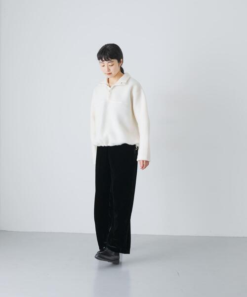 かぐれ（カグレ）の「ウールコットンフリースプルオーバー（その他トップス・レディース・ブラック/オフホワイト・FREE）」の7枚目の写真