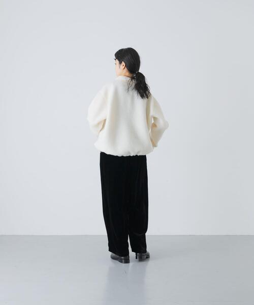 かぐれ（カグレ）の「ウールコットンフリースプルオーバー（その他トップス・レディース・ブラック/オフホワイト・FREE）」の8枚目の写真