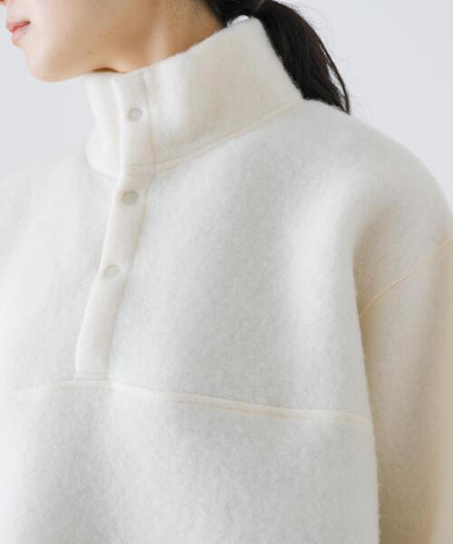 かぐれ（カグレ）の「ウールコットンフリースプルオーバー（その他トップス・レディース・ブラック/オフホワイト・FREE）」の12枚目の写真