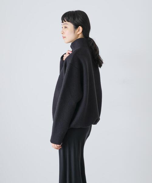 かぐれ（カグレ）の「ウールコットンフリースプルオーバー（その他トップス・レディース・ブラック/オフホワイト・FREE）」の18枚目の写真