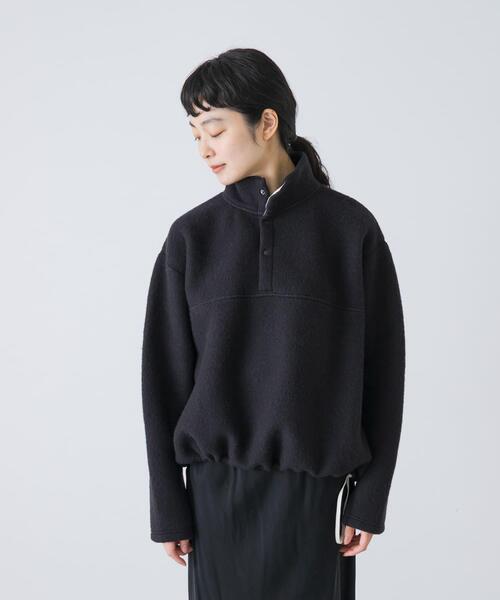 かぐれ（カグレ）の「ウールコットンフリースプルオーバー（その他トップス・レディース・ブラック/オフホワイト・FREE）」の22枚目の写真