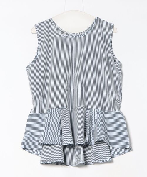 Q（キュー）の「フレアタンクレイヤードニット（ニット/セーター・レディース・ネイビー/レモンイエロー・MEDIUM）」の6枚目の写真