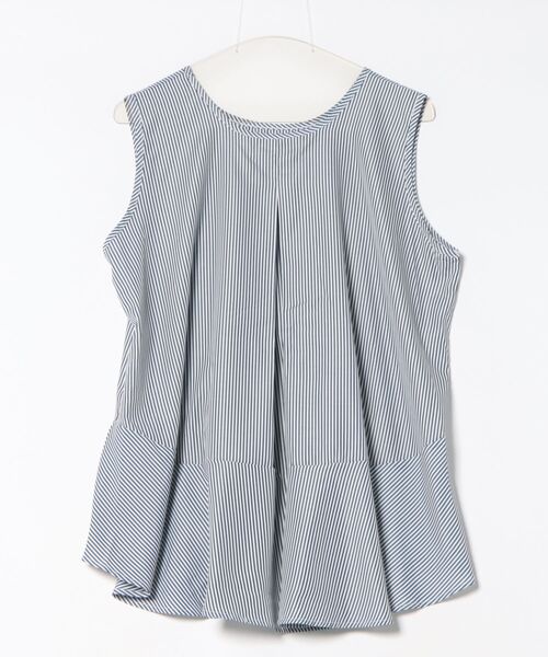 Q（キュー）の「フレアタンクレイヤードニット（ニット/セーター・レディース・ネイビー/レモンイエロー・MEDIUM）」の7枚目の写真