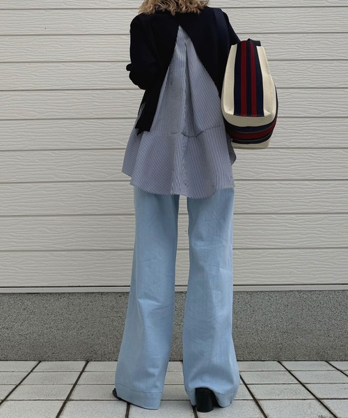 Q（キュー）の「フレアタンクレイヤードニット（ニット/セーター・レディース・ネイビー/レモンイエロー・MEDIUM）」の20枚目の写真