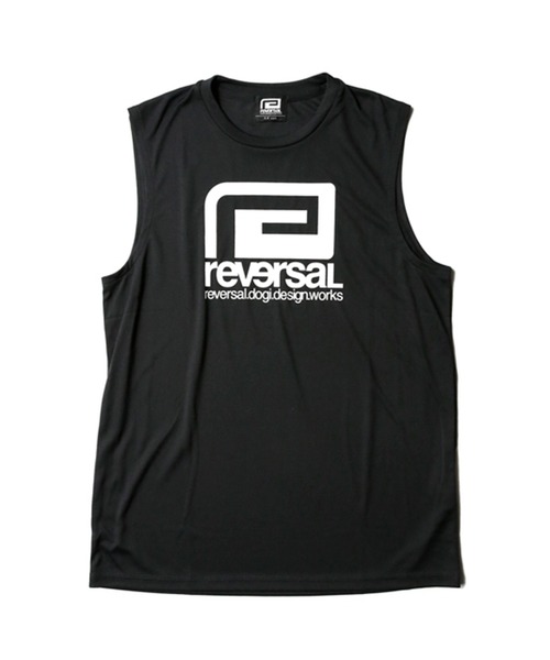 reversal.dogi.design.works(リバーサル・ドーギ・デザイン・ワークス)の「<reversal/リバーサル>BIG MARK DRY SLEEVELESS(Tシャツ/カットソー・メンズ・ブラック・XX-LARGE/LARGE/MEDIUM/SMALL/X-LARGE)」の1枚目の写真