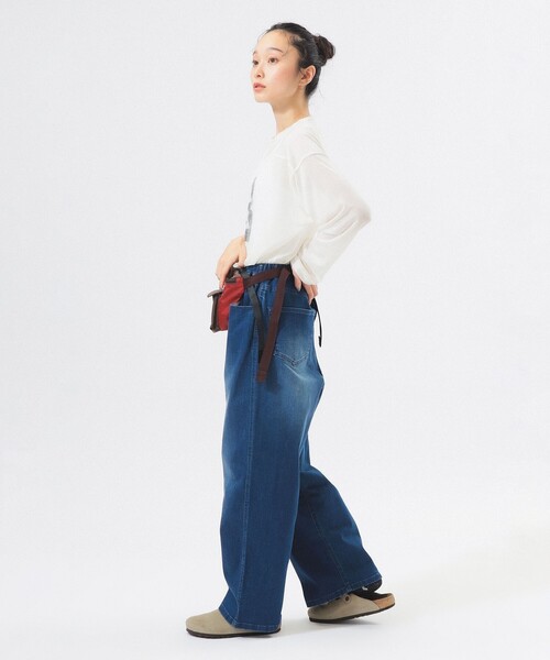 BEAMS BOY（ビームスボーイ）の「シアー ナンバリング フットボール（Tシャツ/カットソー・レディース・ネイビー/アイボリー・ONE SIZE）」の4枚目の写真