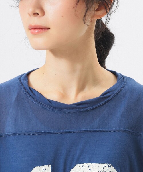 BEAMS BOY（ビームスボーイ）の「シアー ナンバリング フットボール（Tシャツ/カットソー・レディース・ネイビー/アイボリー・ONE SIZE）」の15枚目の写真