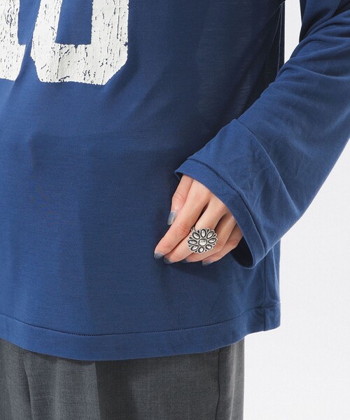 BEAMS BOY（ビームスボーイ）の「シアー ナンバリング フットボール（Tシャツ/カットソー・レディース・ネイビー/アイボリー・ONE SIZE）」の16枚目の写真