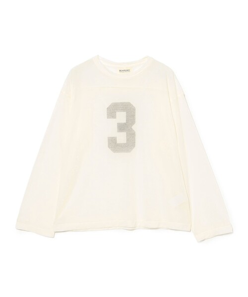 BEAMS BOY（ビームスボーイ）の「シアー ナンバリング フットボール（Tシャツ/カットソー・レディース・ネイビー/アイボリー・ONE SIZE）」の17枚目の写真