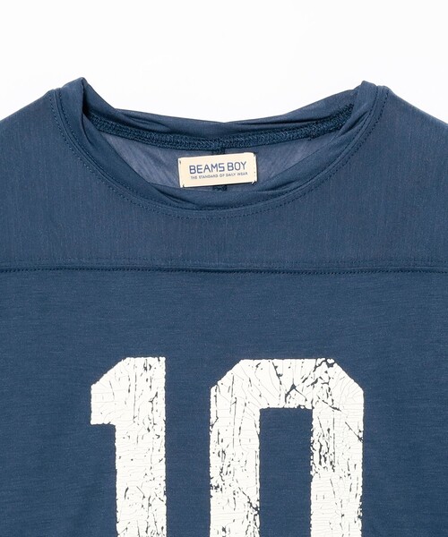 BEAMS BOY（ビームスボーイ）の「シアー ナンバリング フットボール（Tシャツ/カットソー・レディース・ネイビー/アイボリー・ONE SIZE）」の21枚目の写真