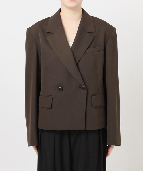 journal standard L'essage（ジャーナルスタンダードレサージュ）の「NALYAストライプ/Doeskinジャケット（テーラードジャケット・レディース・ブラウン/ネイビー・FREE）」の11枚目の写真