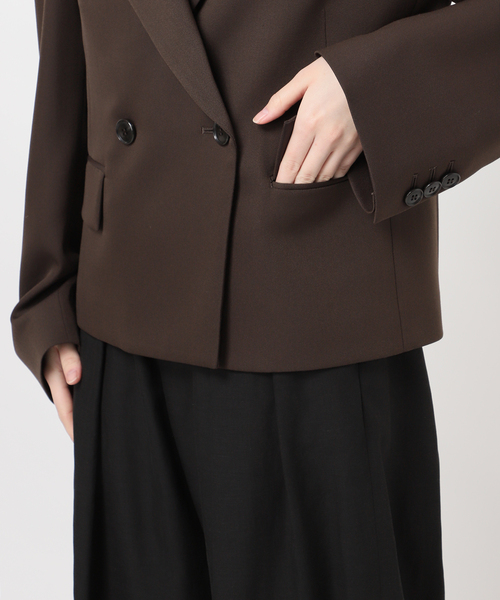 journal standard L'essage（ジャーナルスタンダードレサージュ）の「NALYAストライプ/Doeskinジャケット（テーラードジャケット・レディース・ブラウン/ネイビー・FREE）」の17枚目の写真