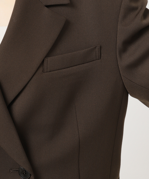 journal standard L'essage（ジャーナルスタンダードレサージュ）の「NALYAストライプ/Doeskinジャケット（テーラードジャケット・レディース・ブラウン/ネイビー・FREE）」の18枚目の写真