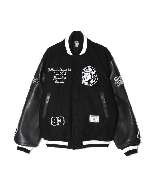 BILLIONAIRE BOYS CLUB（ビリオネア・ボーイズ・クラブ）の「MANASTASHxBILLIONAIRE BOYS CLUB/ビリオネア・ボーイズ・クラブ/BBC MANA VARSITY JACKET（スタジャン・メンズ・ブラック・L/S/XL）」の2枚目の写真