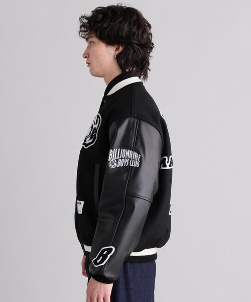 BILLIONAIRE BOYS CLUB（ビリオネア・ボーイズ・クラブ）の「MANASTASHxBILLIONAIRE BOYS CLUB/ビリオネア・ボーイズ・クラブ/BBC MANA VARSITY JACKET（スタジャン・メンズ・ブラック・L/S/XL）」の9枚目の写真