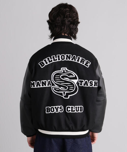 BILLIONAIRE BOYS CLUB（ビリオネア・ボーイズ・クラブ）の「MANASTASHxBILLIONAIRE BOYS CLUB/ビリオネア・ボーイズ・クラブ/BBC MANA VARSITY JACKET（スタジャン・メンズ・ブラック・L/S/XL）」の10枚目の写真
