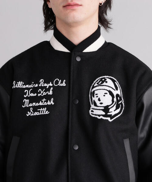 BILLIONAIRE BOYS CLUB（ビリオネア・ボーイズ・クラブ）の「MANASTASHxBILLIONAIRE BOYS CLUB/ビリオネア・ボーイズ・クラブ/BBC MANA VARSITY JACKET（スタジャン・メンズ・ブラック・L/S/XL）」の12枚目の写真