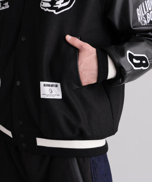BILLIONAIRE BOYS CLUB（ビリオネア・ボーイズ・クラブ）の「MANASTASHxBILLIONAIRE BOYS CLUB/ビリオネア・ボーイズ・クラブ/BBC MANA VARSITY JACKET（スタジャン・メンズ・ブラック・L/S/XL）」の14枚目の写真
