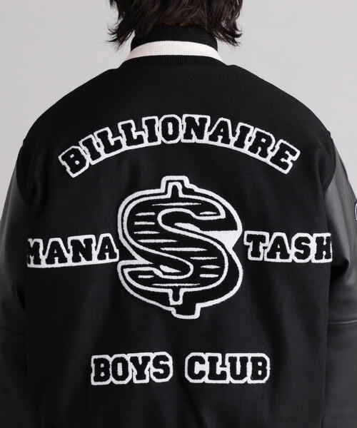 BILLIONAIRE BOYS CLUB（ビリオネア・ボーイズ・クラブ）の「MANASTASHxBILLIONAIRE BOYS CLUB/ビリオネア・ボーイズ・クラブ/BBC MANA VARSITY JACKET（スタジャン・メンズ・ブラック・L/S/XL）」の16枚目の写真
