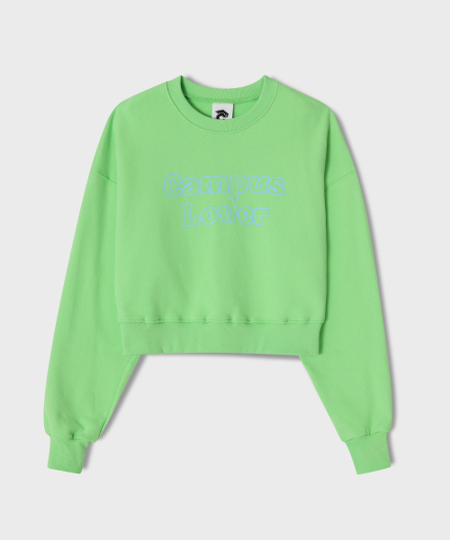 CONCEPTCOLLEGE（コンセプトカレッジ）の「キャンパスラバークロップスウェットシャツ_ライトグリーン [女性用]（スウェット・レディース・ライトグリーン・FREE）」の2枚目の写真