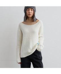 Roll Mohair half knit (Ivory)