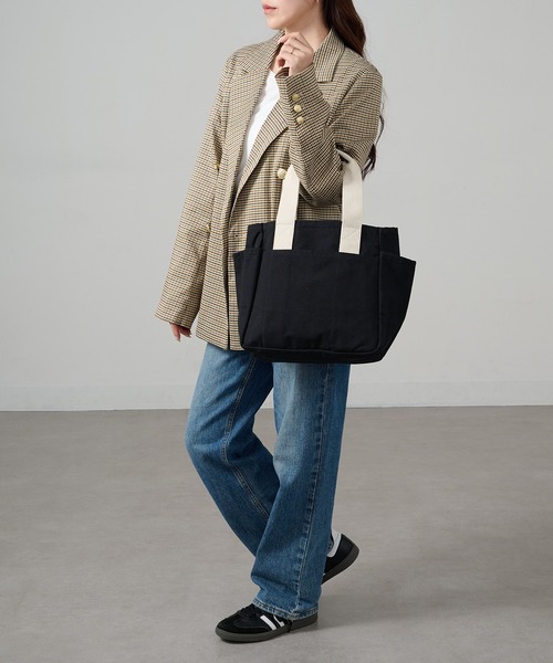 A by MAGASIN DE MODE(エーバイマガジンデモード)の「【A by MAGASIN DE MODE】e.e.p.ナナポケトート A4対応/7ポケット SNBD(トートバッグ・レディース・アイボリー/ブラック/カーキ/グレー/ネイビー/ベージュ・FREE)」の18枚目の写真