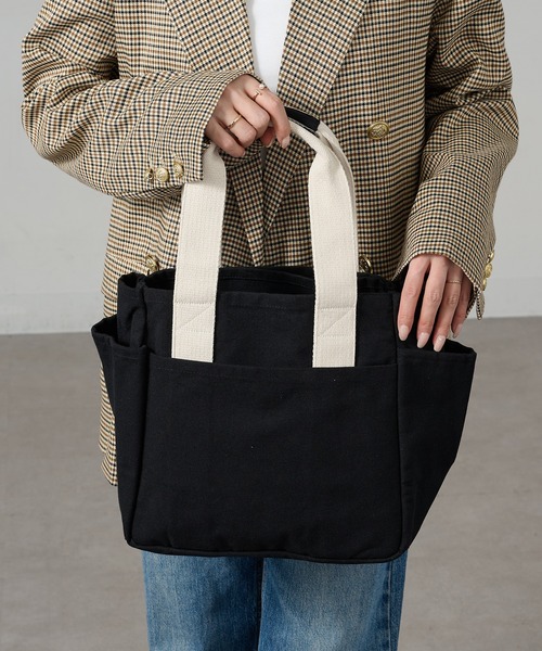 A by MAGASIN DE MODE(エーバイマガジンデモード)の「【A by MAGASIN DE MODE】e.e.p.ナナポケトート A4対応/7ポケット SNBD(トートバッグ・レディース・アイボリー/ブラック/カーキ/グレー/ネイビー/ベージュ・FREE)」の15枚目の写真
