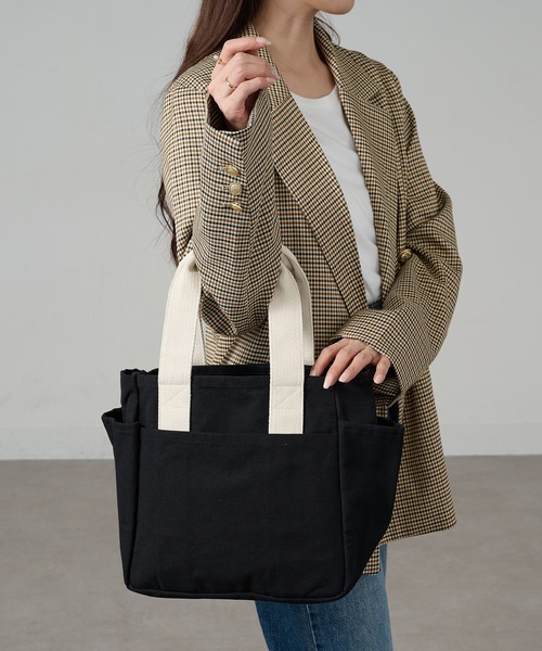 A by MAGASIN DE MODE(エーバイマガジンデモード)の「【A by MAGASIN DE MODE】e.e.p.ナナポケトート A4対応/7ポケット SNBD(トートバッグ・レディース・アイボリー/ブラック/カーキ/グレー/ネイビー/ベージュ・FREE)」の14枚目の写真