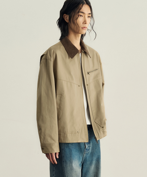 ROTEMBER（ローテンバー）の「ダイアグナルツイルワークジャケット [ベージュ]（その他アウター・メンズ・その他・MEDIUM/LARGE/X-LARGE）」の2枚目の写真