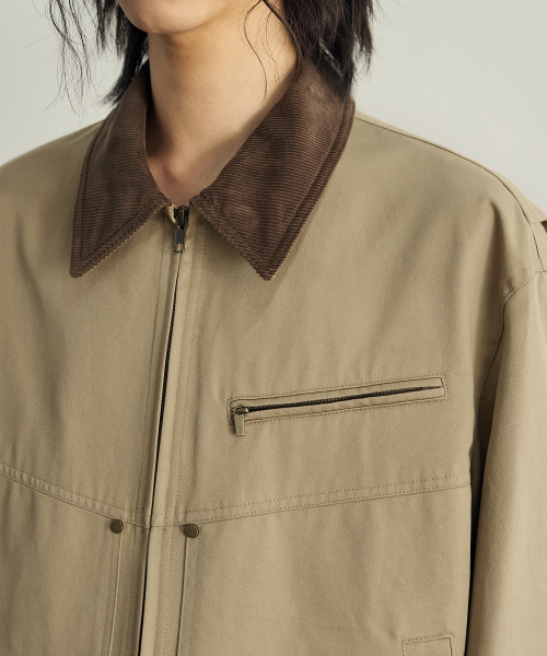 ROTEMBER（ローテンバー）の「ダイアグナルツイルワークジャケット [ベージュ]（その他アウター・メンズ・その他・MEDIUM/LARGE/X-LARGE）」の3枚目の写真