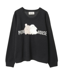極美品✨ ピンクハウス PINKHOUSE ウール 長袖 ニット セーター 黒 セール】 PHロゴ編み込みニット （ニット・セーター）｜PINK HOUSE