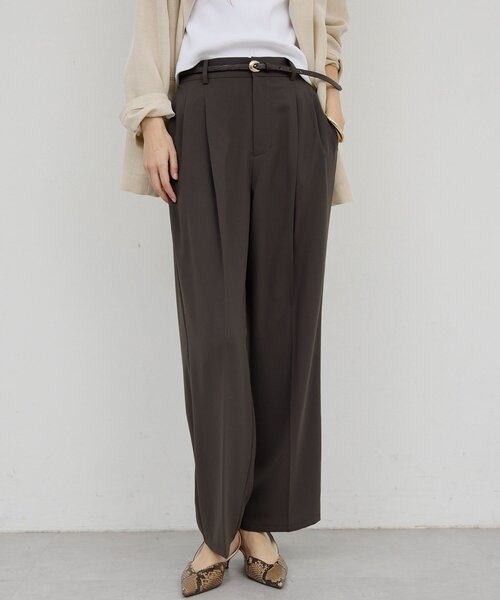 GALLARDAGALANTE（ガリャルダガランテ）の「【ガランテ名品】ライトジャージーワイドパンツ（その他パンツ・レディース・ホワイト/ダークブラウン/ブラック・0/2/1）」の3枚目の写真