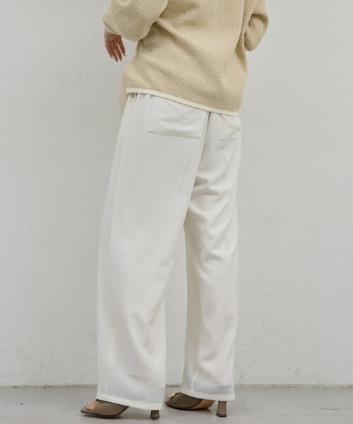 GALLARDAGALANTE（ガリャルダガランテ）の「【ガランテ名品】ライトジャージーワイドパンツ（その他パンツ・レディース・ホワイト/ダークブラウン/ブラック・0/2/1）」の5枚目の写真