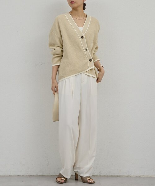 GALLARDAGALANTE（ガリャルダガランテ）の「【ガランテ名品】ライトジャージーワイドパンツ（その他パンツ・レディース・ホワイト/ダークブラウン/ブラック・0/2/1）」の6枚目の写真