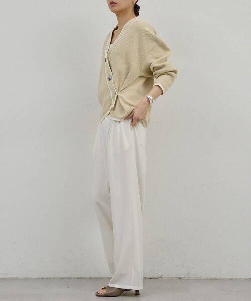 GALLARDAGALANTE（ガリャルダガランテ）の「【ガランテ名品】ライトジャージーワイドパンツ（その他パンツ・レディース・ホワイト/ダークブラウン/ブラック・0/2/1）」の7枚目の写真