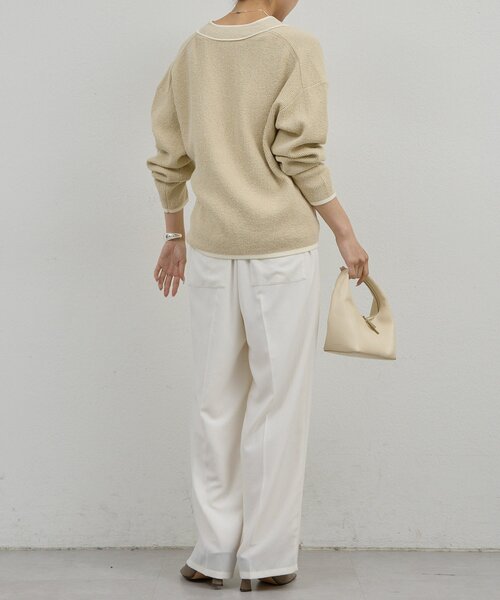 GALLARDAGALANTE（ガリャルダガランテ）の「【ガランテ名品】ライトジャージーワイドパンツ（その他パンツ・レディース・ホワイト/ダークブラウン/ブラック・0/2/1）」の8枚目の写真