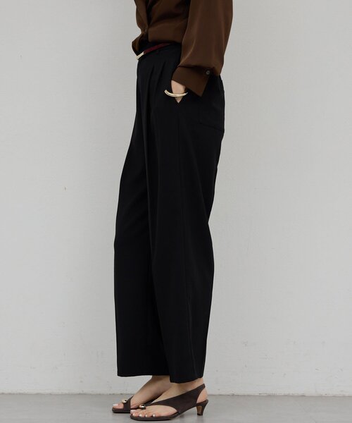 GALLARDAGALANTE（ガリャルダガランテ）の「【ガランテ名品】ライトジャージーワイドパンツ（その他パンツ・レディース・ホワイト/ダークブラウン/ブラック・0/2/1）」の14枚目の写真