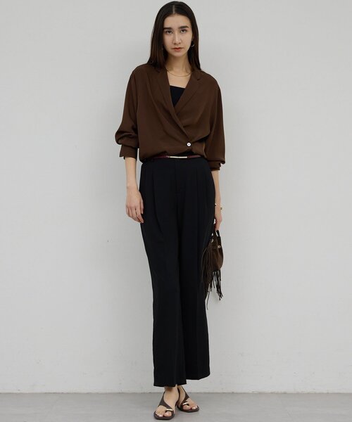 GALLARDAGALANTE（ガリャルダガランテ）の「【ガランテ名品】ライトジャージーワイドパンツ（その他パンツ・レディース・ホワイト/ダークブラウン/ブラック・0/2/1）」の16枚目の写真