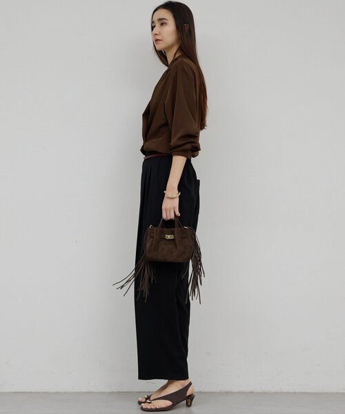 GALLARDAGALANTE（ガリャルダガランテ）の「【ガランテ名品】ライトジャージーワイドパンツ（その他パンツ・レディース・ホワイト/ダークブラウン/ブラック・0/2/1）」の18枚目の写真