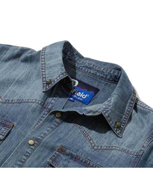 PENFIELD(ペンフィールド)の「ウィメンズウォッシュドデニムウエスタンシャツスカイブルー_FR1WR10F(シャツ/ブラウス・レディース・スカイブルー・S)」の3枚目の写真