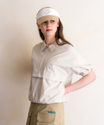 MONBIRDIE GOLF（モンバーディーゴルフ）の「モンバディブリーズ 防風 半袖アノラックセット ベージュ（Tシャツ/カットソー）」