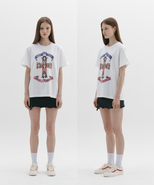 Bravado(ブラヴァド)の「GNR AFD PINK CROSS WH (BRENT2357)(Tシャツ/カットソー・レディース・その他・L/M/S/XL/XXL)」の4枚目の写真