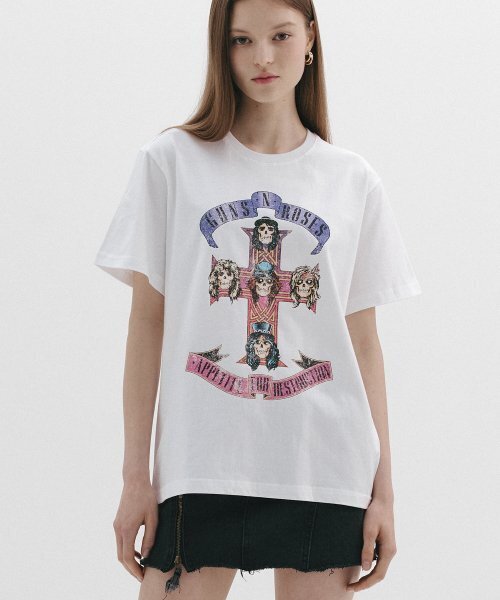 Bravado(ブラヴァド)の「GNR AFD PINK CROSS WH (BRENT2357)(Tシャツ/カットソー・レディース・その他・L/M/S/XL/XXL)」の6枚目の写真