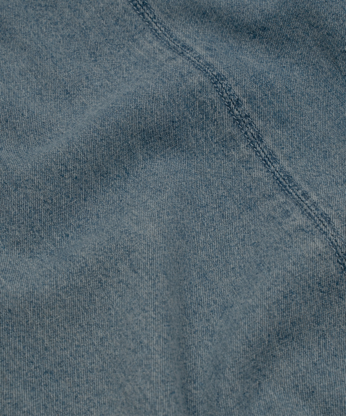 THECOLDESTMOMENT(ザコールデストモーメント)の「TCM mini logo denim half shirts (blue)(シャツ/ブラウス・メンズ・その他・ONE SIZE)」の5枚目の写真
