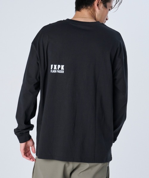 FLASH PACKER(フラッシュパッカー)の「FLASH PACKER フラッシュパッカー/ DrySilkyCotton ロングスリーブTシャツ / XLT-COL(Tシャツ/カットソー・メンズ・ブラック・MEDIUM/LARGE)」の1枚目の写真